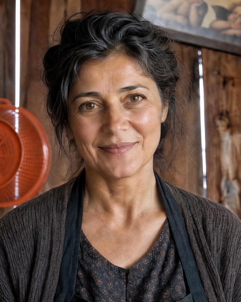 Mama Maria in her kitchen